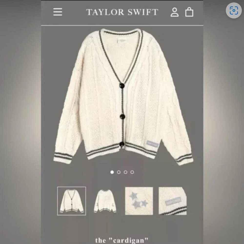 New Authentic XL / 2XL Official Taylor Swift Folklore The Cardigan